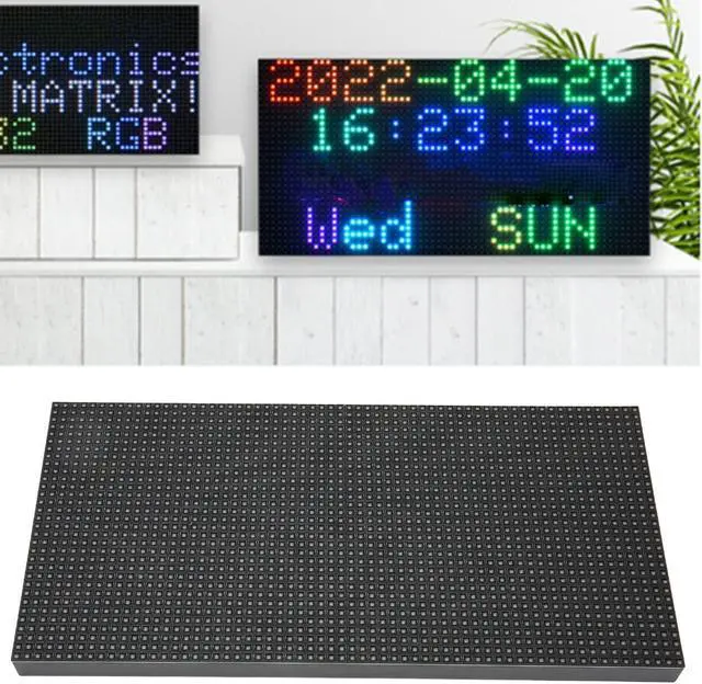 Alt view image 5 of 5 - RGB Panel 64x32, 2048 DOTS Pixels 4mm Pitch 5V Sign Display for RPi, Pico, ESP32, DIY Creator Desktop, Wall Display, etc
