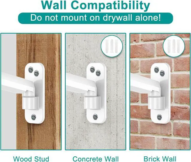 Alt view image 5 of 5 - ErgoFocus Monitor Wall Mount Fits 17-32 Inch Flat/Curved Computer Screens, Single Monitor Wall Arm Holds up to 19.8lbs, Height Adjustable Gas Spring Wall Monitor Stand Tilt, VESA Mount 75/100, White