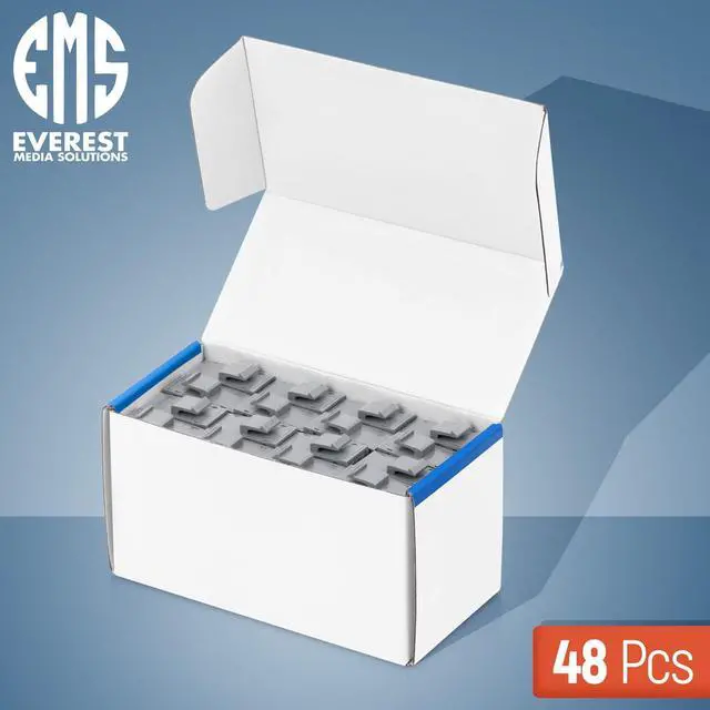 Alt view image 2 of 5 - Everest 48-Pack RJ45 CAT6 Keystone Coupler - Female to Female - Cat6, Cat5e Compatible - Ethernet Coupler - Gray