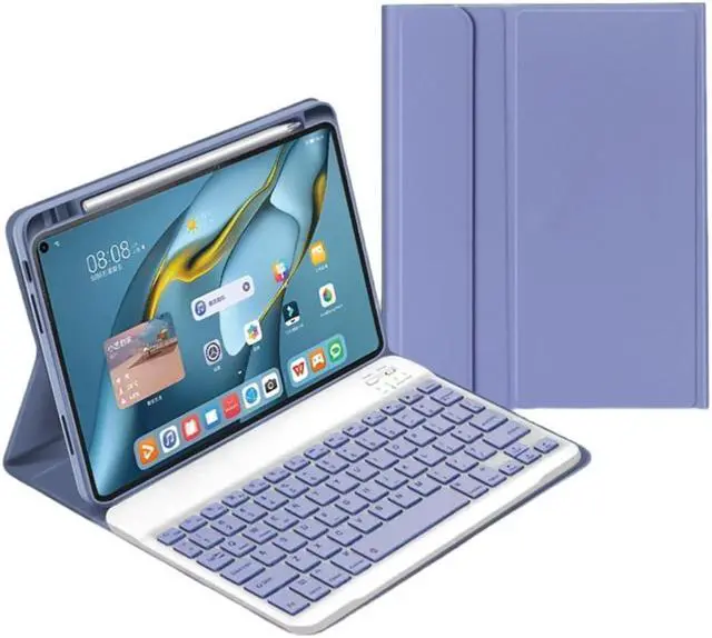 Main image of AnMengXinLing for iPad 10th Generation Case with Keyboard,Keyboard Case with Pencil Holder,Candy Detachable Bluetooth Keyboard Folio Case for iPad 10.9" 10th Gen(2022), Purple