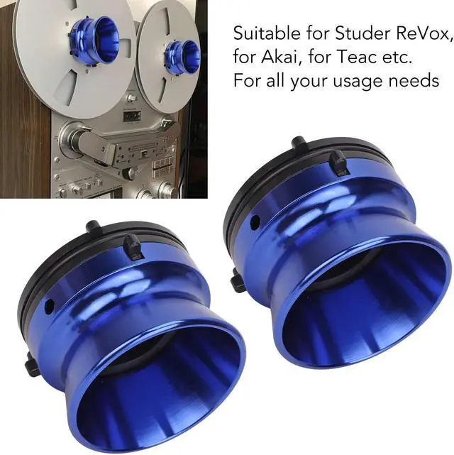 Alt view image 4 of 5 - 1 Pair Nab Hub Adapters, Reel to Reel Tape Nab Hub Adapter, 10 Inch Aluminium Nab Hub Adapter for Studer for for, Universal Reel Tape Recorder Accessories