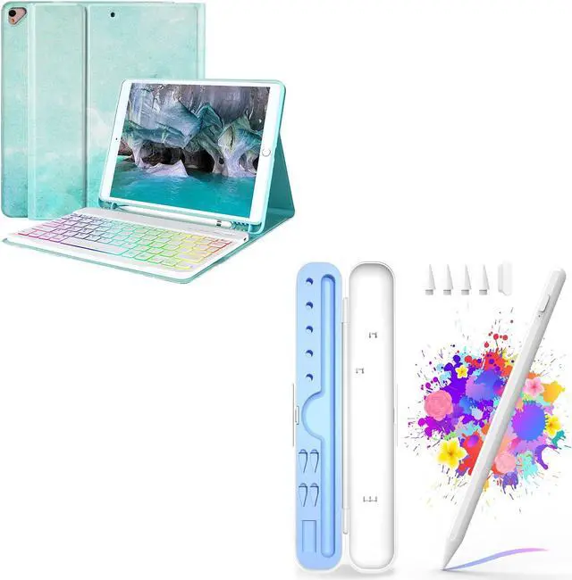 Main image of FUWANG Compatible with iPad 9th Generation Keyboard Case 10.2"(2021)/8th Gen/7th Gen Bundle with Stylus Pen for iPad 9th&10th Generation