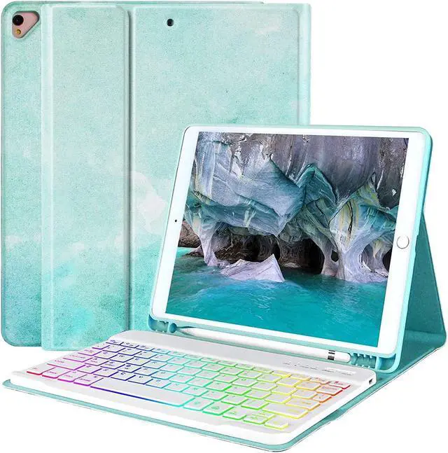 Alt view image 2 of 5 - FUWANG Compatible with iPad 9th Generation Keyboard Case 10.2"(2021)/8th Gen/7th Gen Bundle with Stylus Pen for iPad 9th&10th Generation