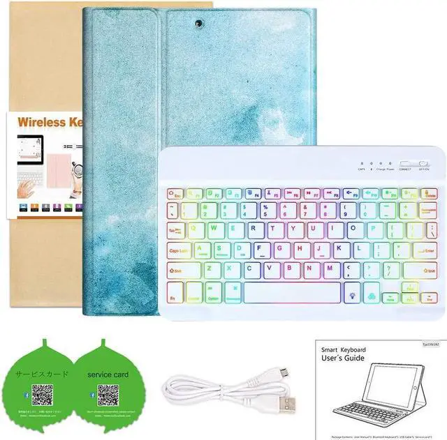 Alt view image 5 of 5 - FUWANG Compatible with iPad 9th Generation Keyboard Case 10.2"(2021)/8th Gen/7th Gen Bundle with Stylus Pen for iPad 9th&10th Generation