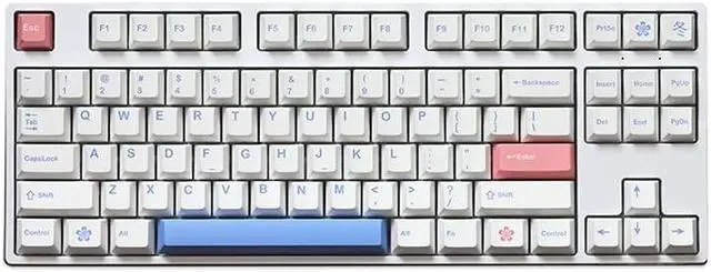Main image of PBT Keycaps Cherry Profile White Keycaps for Mechanical Keyboards Gateron Cherry Mx Swithes 60/65/75 Percent Gaming Keyboard 153 Key Dye Sub MX Stem Key Caps Set (Fuyu)