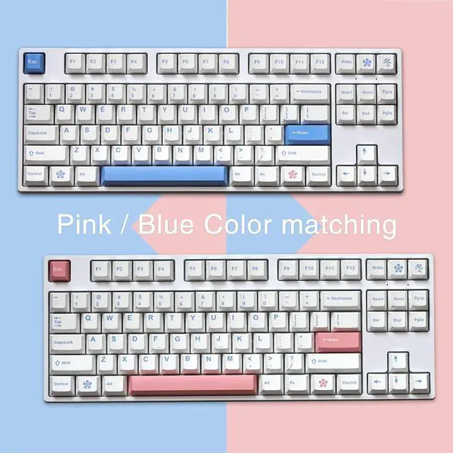 Alt view image 2 of 5 - PBT Keycaps Cherry Profile White Keycaps for Mechanical Keyboards Gateron Cherry Mx Swithes 60/65/75 Percent Gaming Keyboard 153 Key Dye Sub MX Stem Key Caps Set (Fuyu)