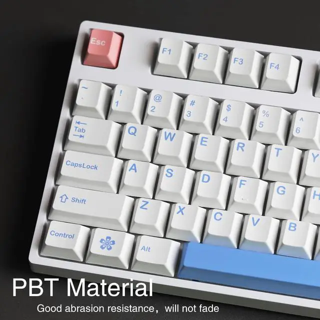 Alt view image 5 of 5 - PBT Keycaps Cherry Profile White Keycaps for Mechanical Keyboards Gateron Cherry Mx Swithes 60/65/75 Percent Gaming Keyboard 153 Key Dye Sub MX Stem Key Caps Set (Fuyu)