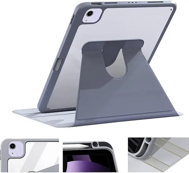 Alt view image 5 of 5 - Sahara - Venture Series Rotating Case for iPad Air 10.9-inch (4th Gen, 5th Gen) and iPad Air 11-inch M2 & M3, Shadow Purple Gray, (TB00247)