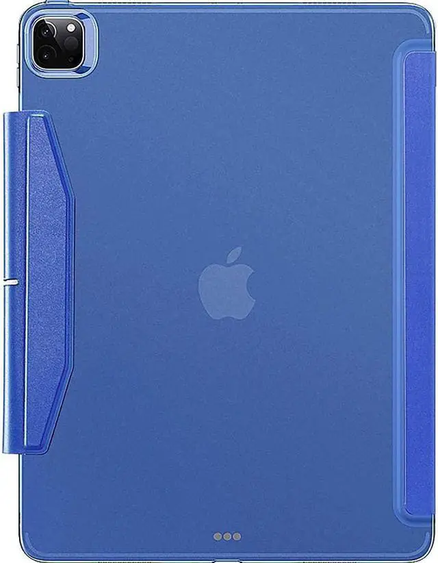 Alt view image 5 of 5 - SaharaCase ESR Folio Case for Apple iPad Pro 12.9" (4th,5th, and 6th Gen 2020-2022) [Shockproof Bumper] Rugged Protection Antislip Grip Leather Kickstand (Blue)