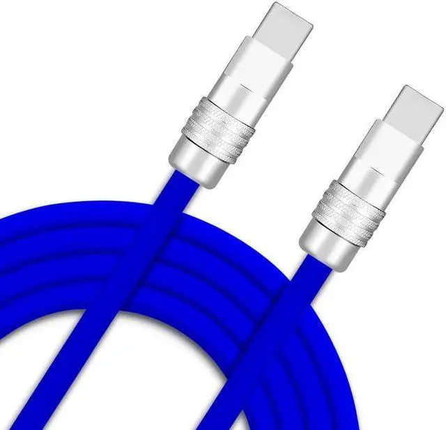 Main image of Chubby 2.0 240W USB C Cable Durable Fast Charging Cable Ultra-Thick Silicone Charger Cord Compatible with iPhone 15/16 Series, Samsung Galaxy, Blue, Type-C to Type-C, 19.6 FT