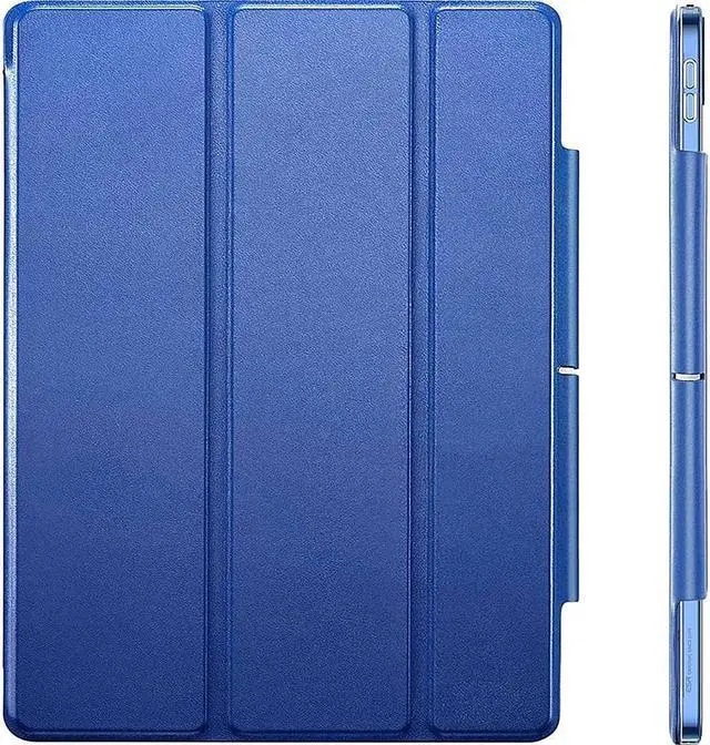 Alt view image 4 of 5 - SaharaCase ESR Folio Case for Apple iPad Pro 12.9" (4th,5th, and 6th Gen 2020-2022) [Shockproof Bumper] Rugged Protection Antislip Grip Leather Kickstand (Blue)