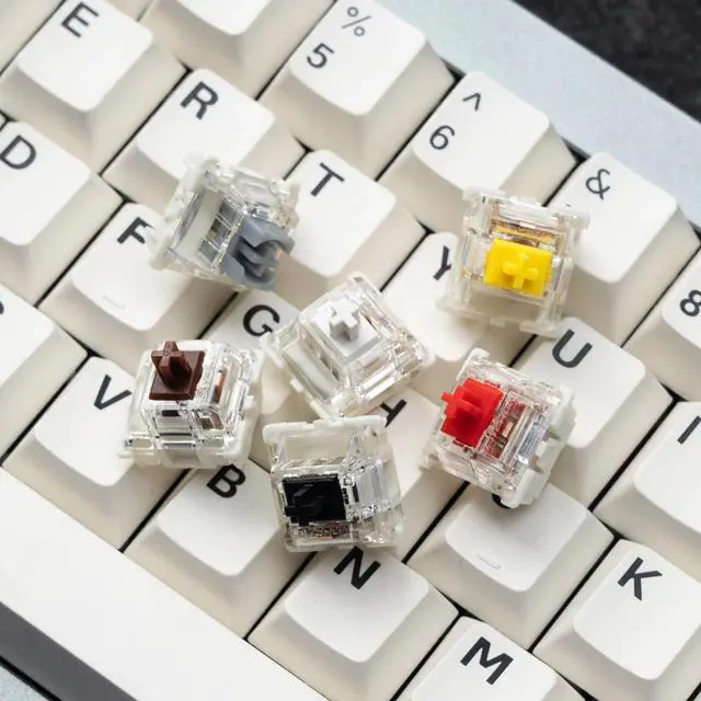 Alt view image 4 of 5 - Glacier Gateron G Pro Version 3.0 Pre-lubed 5-pin (105 Pieces) Set for Mechanical Keyboard with Free Key Caps/Switches Puller Included (5-pin, 105 Pieces, Black)