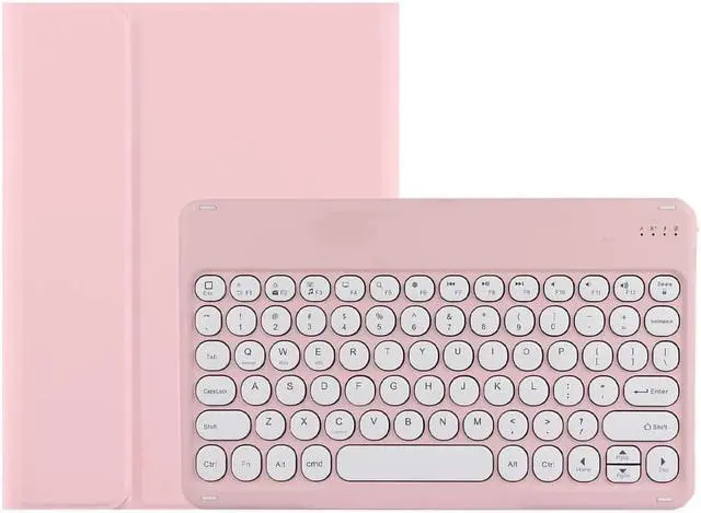 Main image of KMXDD Cute Keyboard Case Compatible with iPad 9th 8th 7th Generation 10.2 inch/Air 3rd Gen/Pro 10.5 inch Keyboard Case Round Key Removable Keyboard Cover,Pink