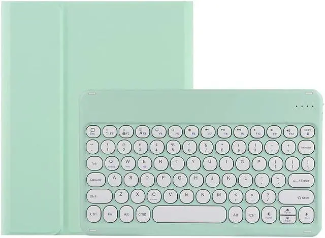 Main image of KMXDD Cute Keyboard Case Compatible with iPad 10th Generation 2022 Keyboard Case Round Key Removable Bluetooth Keyboard Cover for iPad 10 2022 10.9 inch (Mint Green)