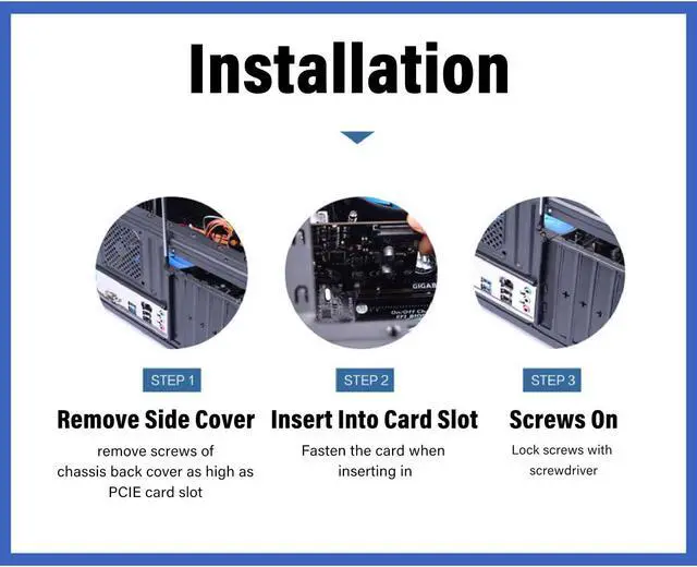 Alt view image 4 of 5 - Heayzoki PCIE 4X to USB 3.2 Gen 2 Expansion Card, 20Gbps Type E A Key Expansion Card, ASM3242 Main Control Chip, Front Panel Type C Interface for Desktop PC