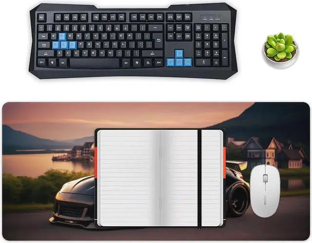 Alt view image 4 of 5 - Large Mouse Pad Gaming Cool 370z JDM Cool Sunset Japanese Car Desk Mat Long Big Mousepad Extended Keyboard Computer Pad Office Desk Organizers and Accessories 35.4 x 15.7 inch