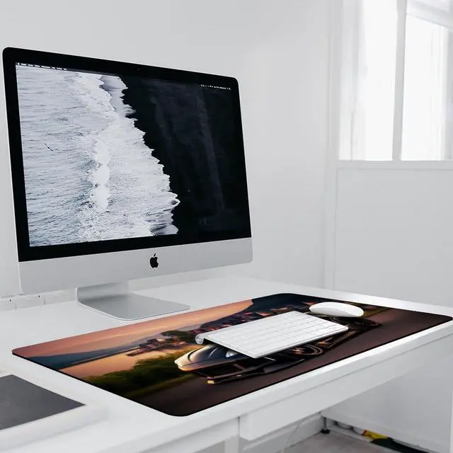 Alt view image 5 of 5 - Large Mouse Pad Gaming Cool 370z JDM Cool Sunset Japanese Car Desk Mat Long Big Mousepad Extended Keyboard Computer Pad Office Desk Organizers and Accessories 35.4 x 15.7 inch
