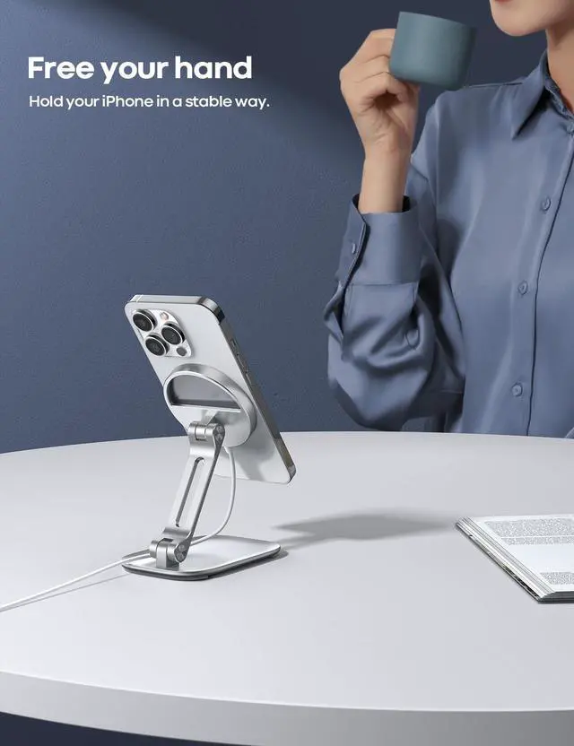 Alt view image 3 of 5 - Lamicall Phone Stand for Mag Safe Charger & Tablet Stand Adjustable