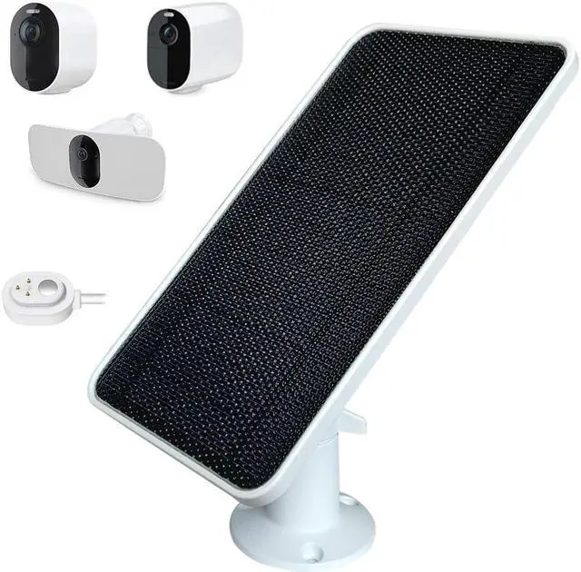 Main image of JJMASEE Solar Panel Charger for Arlo Pro 4, Pro 5S 2K, Ultra 2, Pro 4 XL, Ultra 2 XL, Ultra & Pro 3 Camera - 13FT Weatherproof Magnetic Cable & Aluminium Alloy Mount - Not for Essential/Pro2 (1-Pack)