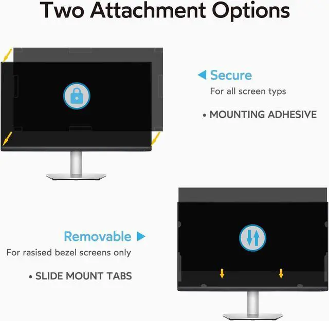 Alt view image 5 of 5 - MOBDIK 23.8 Inch Monitor Computer Privacy Screen Filter for 16:9 Aspect Ratio, Anti Blue Light, Anti Glare & Spy - 2 Pack