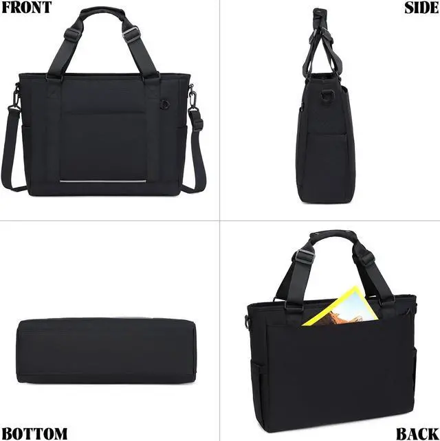 Alt view image 3 of 5 - mygreen Large Laptop Tote Bag for Women Teacher Tote Bag for Work Army Green