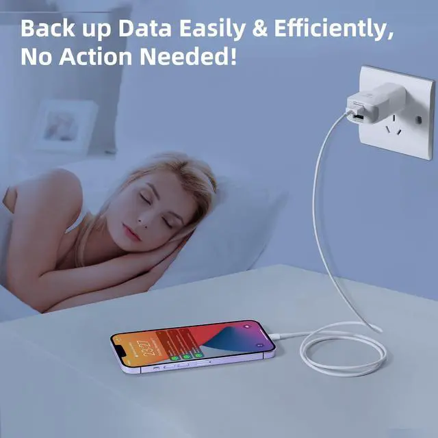 Alt view image 4 of 5 - PL ZMPWLQ Auto-Backup-Adapter iPhone-Photo-Backup-Storage-Data-Cube for iPhone-Backup-Device for iPhone/iPad Photos-Download-Stick USB Backup Flash Drive for iPhone/iPad/Android (Without MicroSD)