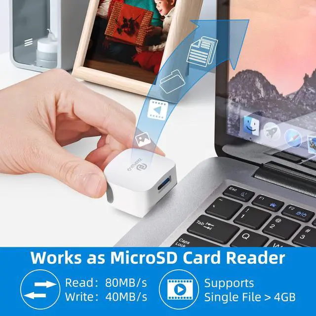 Alt view image 5 of 5 - PL ZMPWLQ Auto-Backup-Adapter iPhone-Photo-Backup-Storage-Data-Cube for iPhone-Backup-Device for iPhone/iPad Photos-Download-Stick USB Backup Flash Drive for iPhone/iPad/Android (Without MicroSD)