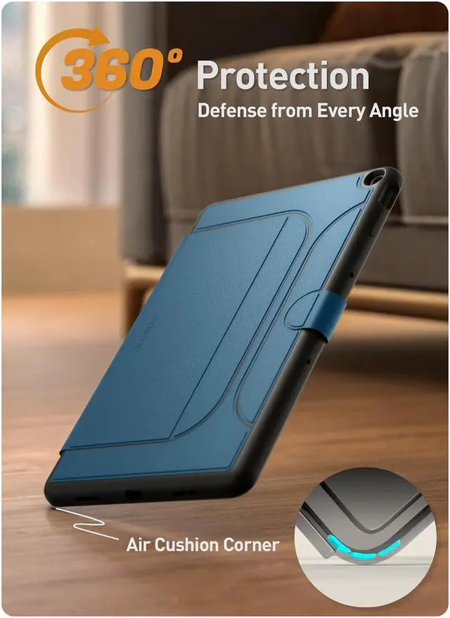 Alt view image 5 of 5 - Poetic Explorer Magnetic Folio Stand Case Designed for Google Pixel Tablet (2023), Magnetic Fidget Mount Case for Google Pixel Tablet, Teal Blue