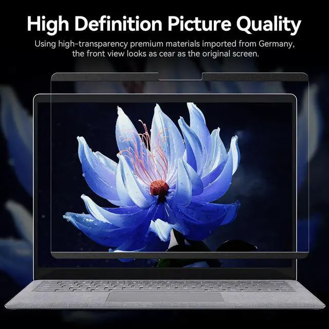Alt view image 5 of 5 - Magnetic Privacy Filter Compatible with 15 Inch Surface Laptop 5/4/3/2/1, Removable Anti Glare Blue Light Laptop Privacy Screen Black Security Private