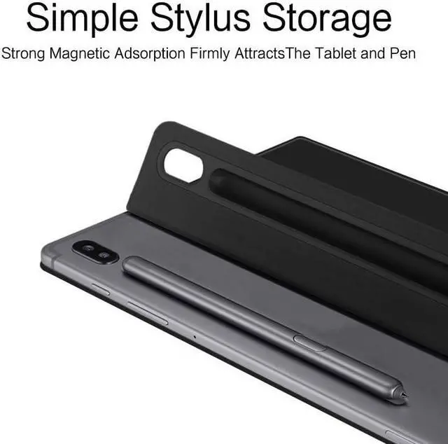 Alt view image 5 of 5 - QYiiD Magnetic Case for Galaxy Tab S9 Ultra SM-X910B/SM-X916B with S-Pen Holder, Lightweight and Slim Magnetic Stand Case with Auto Sleep/Wake, Black