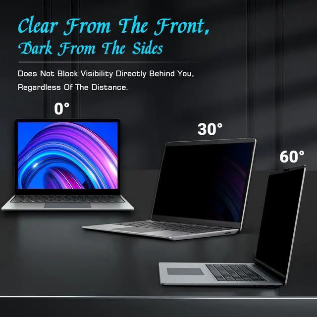 Alt view image 3 of 5 - PYS 13.5 Inch Magnetic Elite Privacy Screen for Microsoft Surface Laptop 5/4/3/2/1 - MagicAdsorb Laptop Screen Privacy Shield and Anti-Glare Protector, Detachable Blue Light Filter Privacy Screen