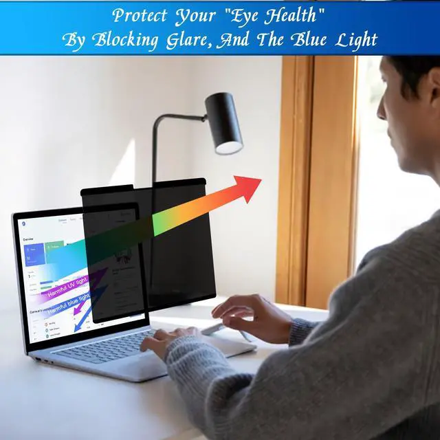 Alt view image 5 of 5 - PYS 13.5 Inch Magnetic Elite Privacy Screen for Microsoft Surface Laptop 5/4/3/2/1 - MagicAdsorb Laptop Screen Privacy Shield and Anti-Glare Protector, Detachable Blue Light Filter Privacy Screen