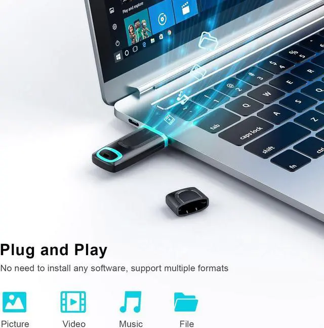 Alt view image 2 of 5 - RAOYI 10 Pack 64GB USB 2.0 Flash Drive Thumb Drive Memory Stick Jump Drive Zip Drive for Data Storage and Backup (Mix Colors : Cyan Orange Red Blue Green)
