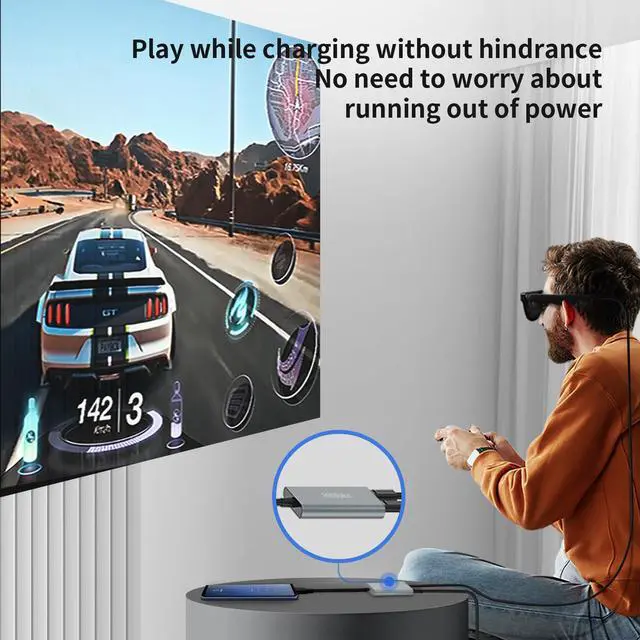 Alt view image 4 of 5 - AR Smart Glasses USB-C Charging Adapter Suitable for Rokid/Xreal(Nreal) Air Series/Thunderbird Air Series HUB Expansion Dock Head Charging Module Accessories