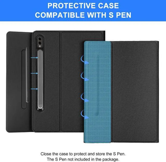 Alt view image 5 of 5 - Keyboard Case for Samsung Galaxy Tab S9+ Plus 12.4 inch - Galaxy Tab Case S10+ with Keyboard and 7 Colors Backlit, Magnetic Detachable, Bluetooth Connection, Auto Sleep/Wake Up Smart Case (Black)