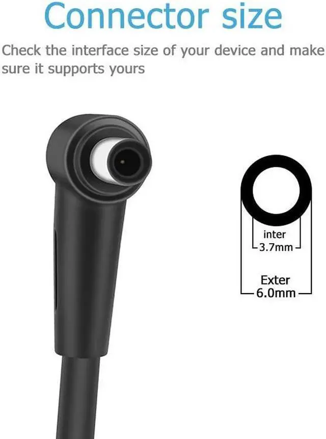 Alt view image 3 of 5 - 180W AC Charger Fit for Asus A20-180P1A ADP-180TB HB ROG Zephyrus G14 G15 GA401II GA401QC GA401QE GA401QM GA401Q GA502DU GA502IV TUF Gaming A15 A17 F15 F17 FA506IC FA506QE