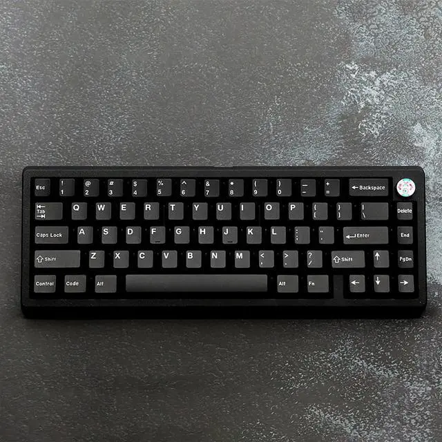 Main image of WOB Keycaps 175 Keys Cherry Profile Doubles Shot Black Keycap Set Fit for 61/64/87/104/108 Cherry Mx Switches ISO ANSI Layout Mechanical Keyboard