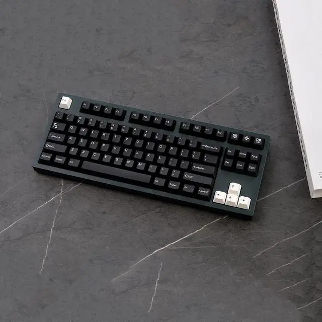 Alt view image 2 of 5 - WOB Keycaps 175 Keys Cherry Profile Doubles Shot Black Keycap Set Fit for 61/64/87/104/108 Cherry Mx Switches ISO ANSI Layout Mechanical Keyboard