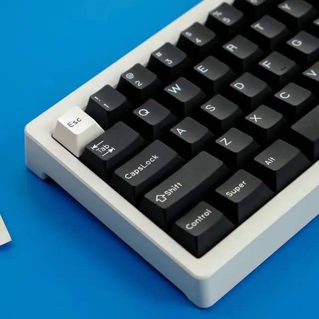 Alt view image 3 of 5 - WOB Keycaps 175 Keys Cherry Profile Doubles Shot Black Keycap Set Fit for 61/64/87/104/108 Cherry Mx Switches ISO ANSI Layout Mechanical Keyboard