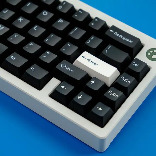Alt view image 4 of 5 - WOB Keycaps 175 Keys Cherry Profile Doubles Shot Black Keycap Set Fit for 61/64/87/104/108 Cherry Mx Switches ISO ANSI Layout Mechanical Keyboard