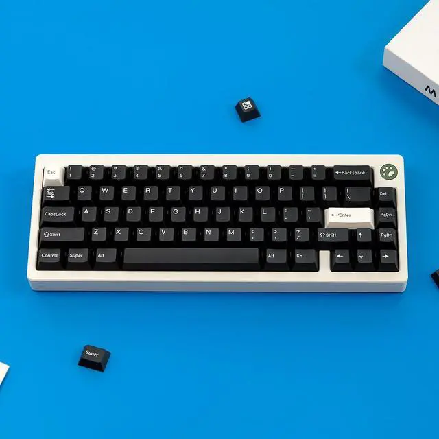 Alt view image 5 of 5 - WOB Keycaps 175 Keys Cherry Profile Doubles Shot Black Keycap Set Fit for 61/64/87/104/108 Cherry Mx Switches ISO ANSI Layout Mechanical Keyboard