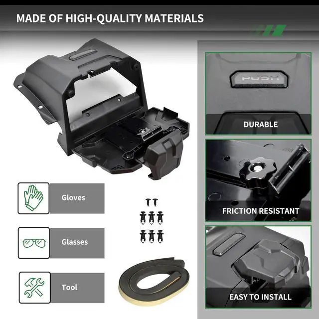 Alt view image 4 of 5 - UTVSXPERT Electric Device Tablet Holder for Polaris General 1000/XP 1000/4 2016-2025 Accessories, GPS Phone Mount with Storage Box Tablet Organizer Tray