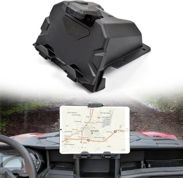 Main image of UTVSXPERT Electric Device Tablet Holder for Polaris General 1000/XP 1000/4 2016-2025 Accessories, GPS Phone Mount with Storage Box Tablet Organizer Tray