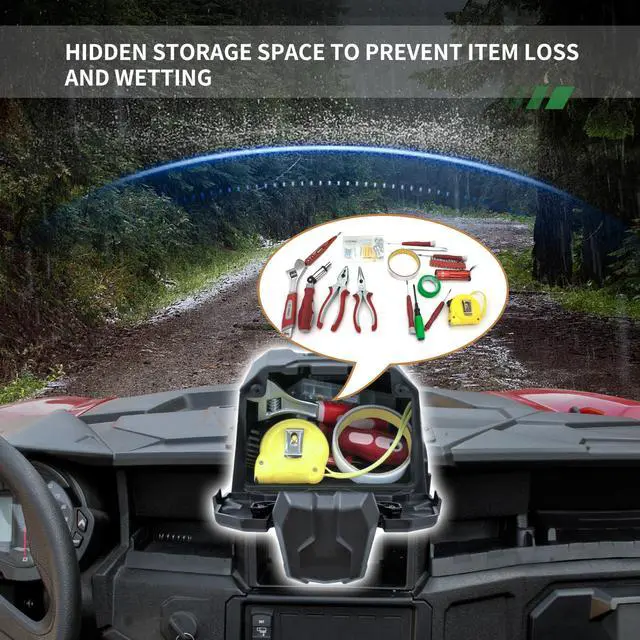 Alt view image 3 of 5 - UTVSXPERT Electric Device Tablet Holder for Polaris General 1000/XP 1000/4 2016-2025 Accessories, GPS Phone Mount with Storage Box Tablet Organizer Tray