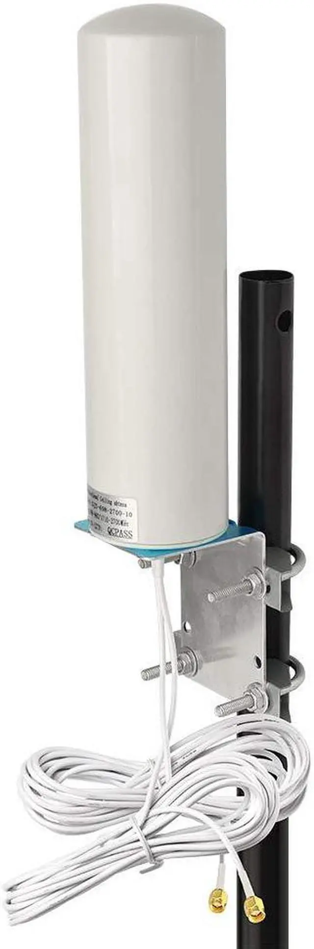 Alt view image 3 of 5 - Superbat Omnidirectional MIMO Antenna 10dbi 4G LTE Outdoor Wall Mount Waterproof Antenna with 2 SMA /TS9 Connectors for Hotspot Routers Trail Camera etc.