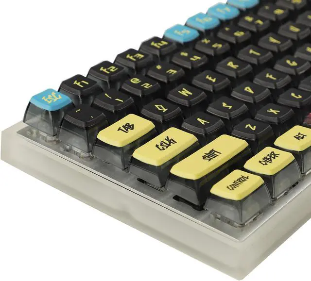 Main image of YMDK 116 Key Punk Style PBT Pudding Backlit Smoky Keycaps ASA Profile for MX Mechanical Keyboard 104 96 87 84 68