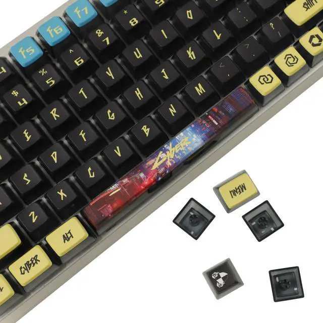 Alt view image 3 of 5 - YMDK 116 Key Punk Style PBT Pudding Backlit Smoky Keycaps ASA Profile for MX Mechanical Keyboard 104 96 87 84 68