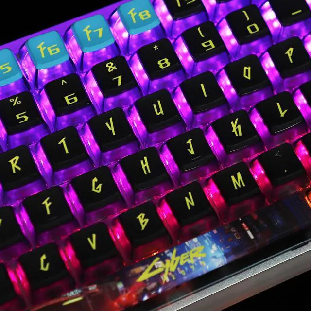 Alt view image 5 of 5 - YMDK 116 Key Punk Style PBT Pudding Backlit Smoky Keycaps ASA Profile for MX Mechanical Keyboard 104 96 87 84 68