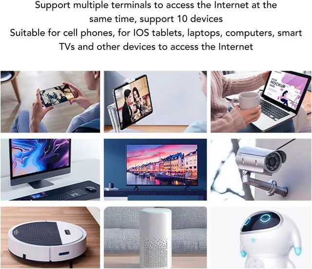 Alt view image 3 of 5 - 4G LTE USB Portable WiFi Router, Travel Mobile Hotspot, Supports 10 User Connections, Mini Router SIM Card Slot, High Speed and Convenient Travel Hotspot