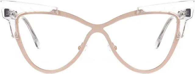 Main image of Zeelool Oversized Cat Eye Blue Light Glasses for Women Stylish Eyewear Glasses 100% UV400 Protection JGX558394-01 Transparent